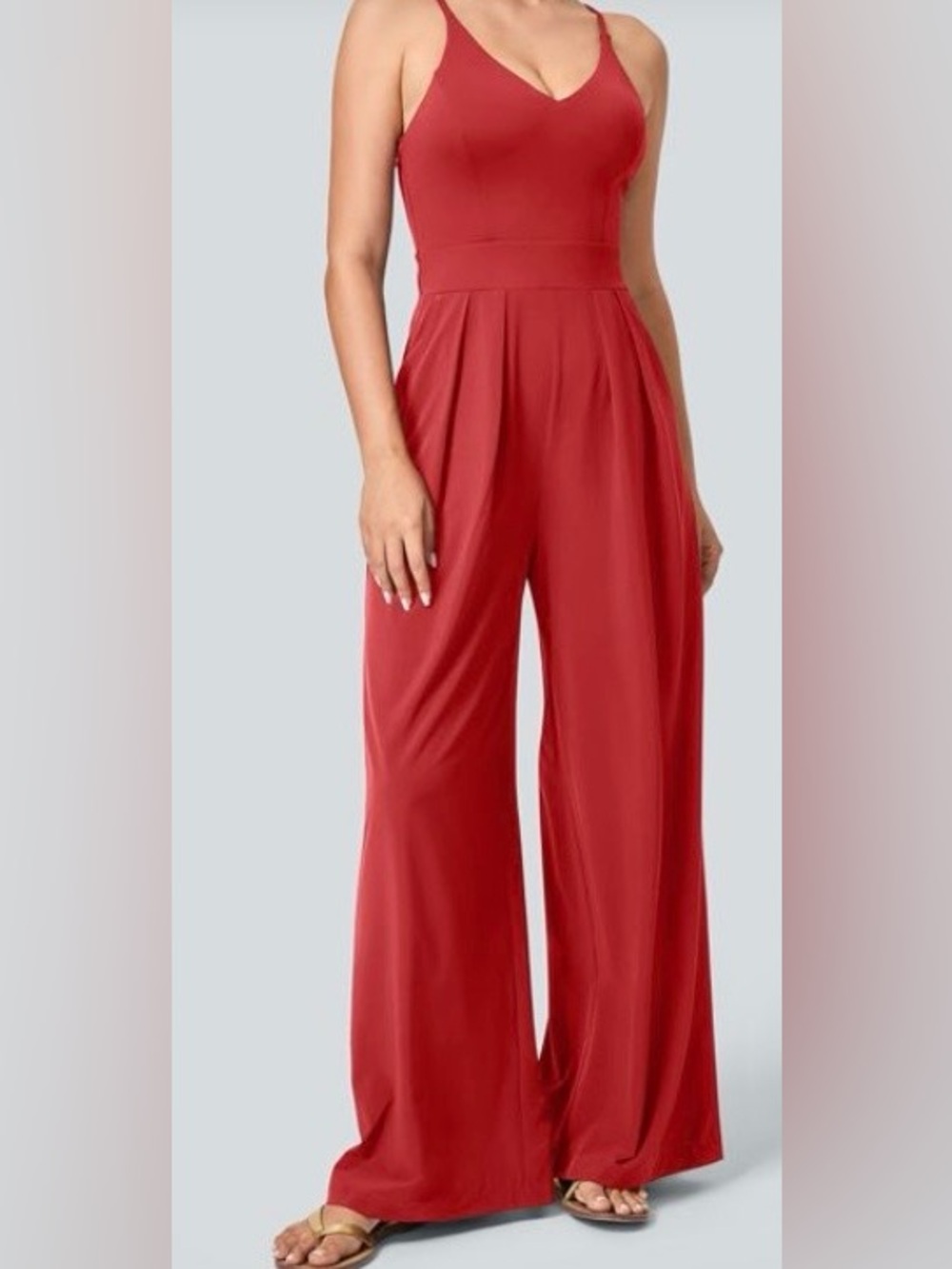 XLARGE ( PETITE). HALARA BREEZEFUL BACKLESS WIDE LEG JUMPSUIT